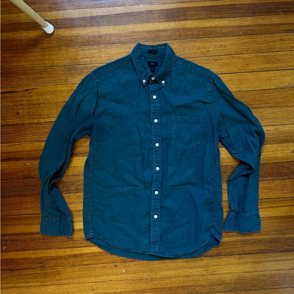 J.Crew Baird McNutt Navy Linen Shirt
